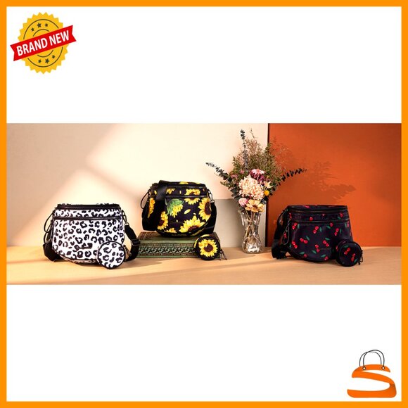 Large Nylon Crossbody Bum Bag with Coin Purse Adjustable Strap Waterproof - Picture 7 of 7